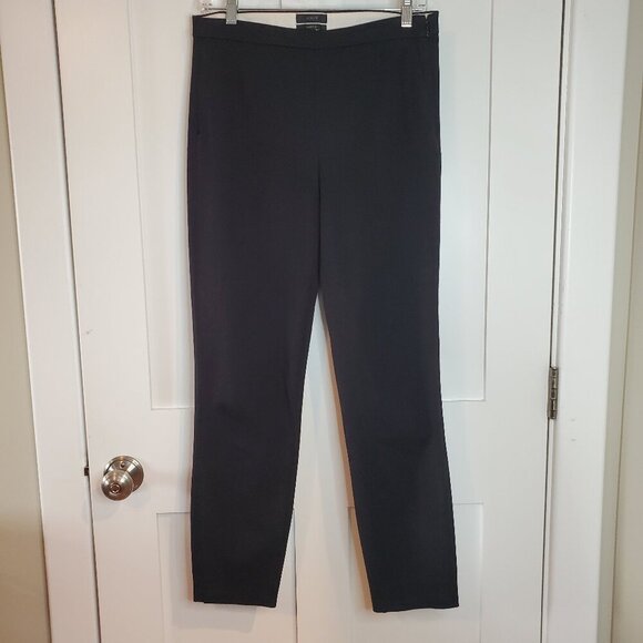 J CREW SZ 4 Tall Women's Martie Cropped Stretch Cotton-blend Classic Black Pants - Picture 1 of 7
